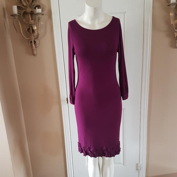 ⭐Vintage⭐Romantic Maroune purple dress - Picture 1 of 5